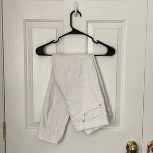 White LOFT skinny crop jeans